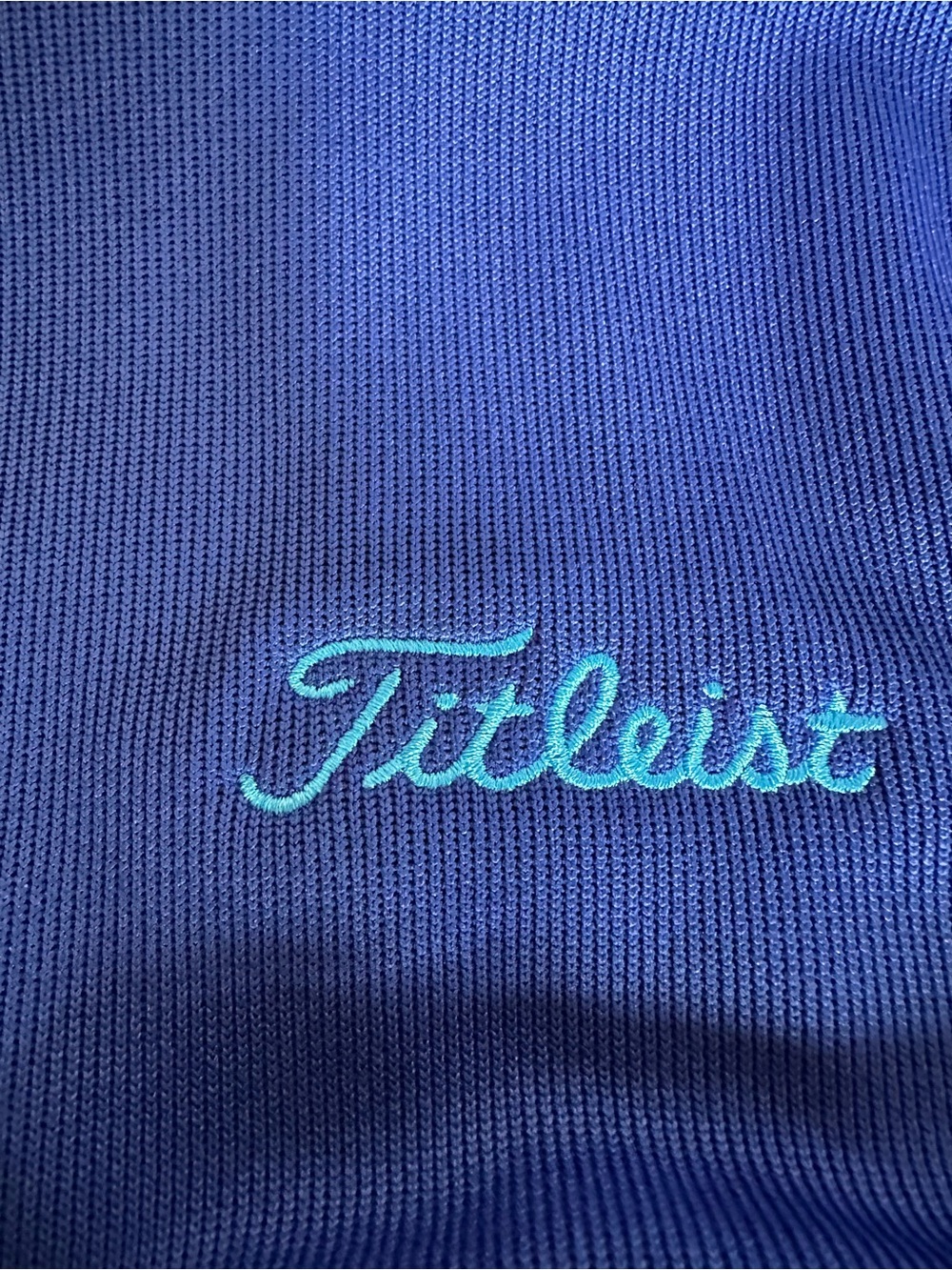 NWT FootJoy Inset Stripe Mid Layer golf Blue Rib Performance pullover Sz L - Picture 7 of 9
